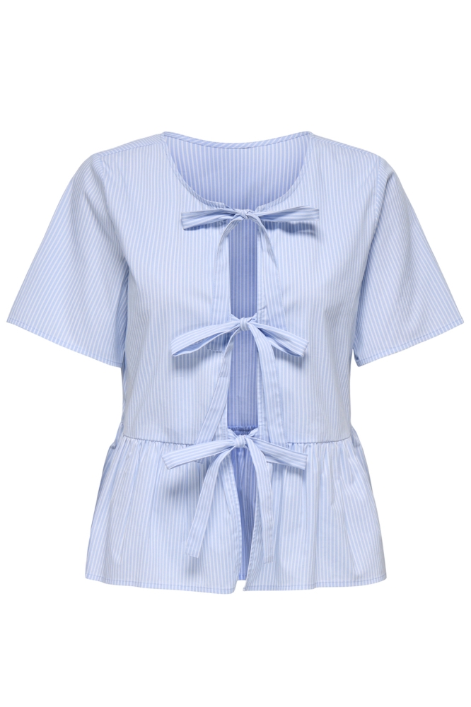 JDYMIO S/S REV. STRING TOP WVN DIA 15347616 Cashmere Blue/SMALL STRIPE
